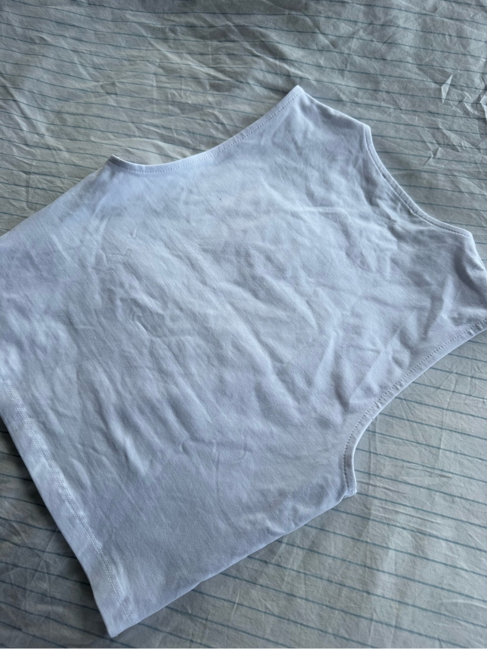 ZARA White Stretch Cotton Tank Top. NWT. Size: S - Picture 2 of 4